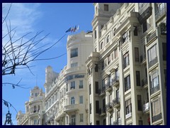 Plaza del Ayuntamiento 54 - Melia Plaza Hotel and other builtings on the west side of the square